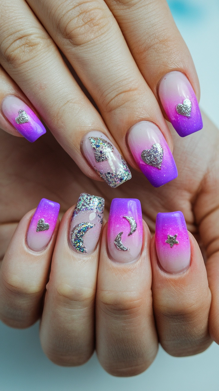 a nail art design with a gradient of pin OEwsRbl5VZWbb5BzHdhKfg K1 HoJA2TEy4Xg7Ub7ksCw