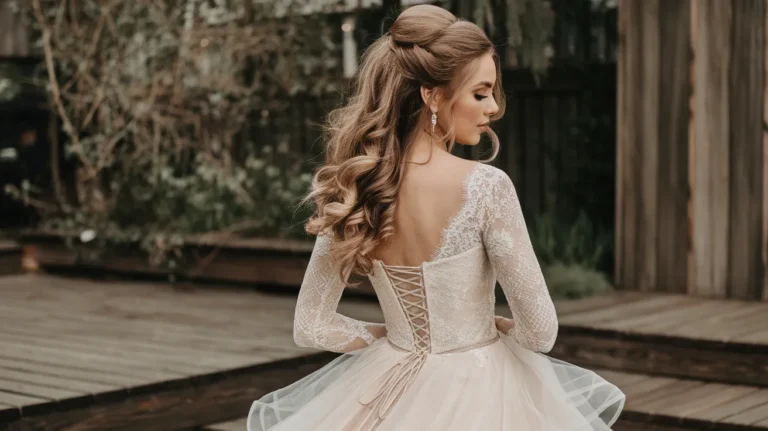 a photo of a bride with half up half dow WO4L44Z UByQZftdhuFd6Q zgXbJQdTTm2FZo UjWhrKg cover
