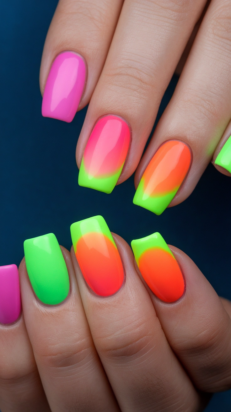 a photo of a manicure with a neon gradie pjlVAE DWtqAEY64JM4tqA npeZZX3FRROpNbANQjEDXw