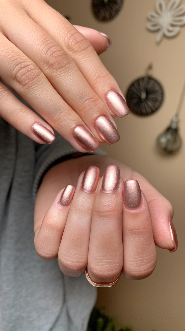 a photo of a woman with rose gold nails 2O2YSMtVXqmhLPXWlSUwlg DeVMuwZlQPiFh4juE1G1cg cover