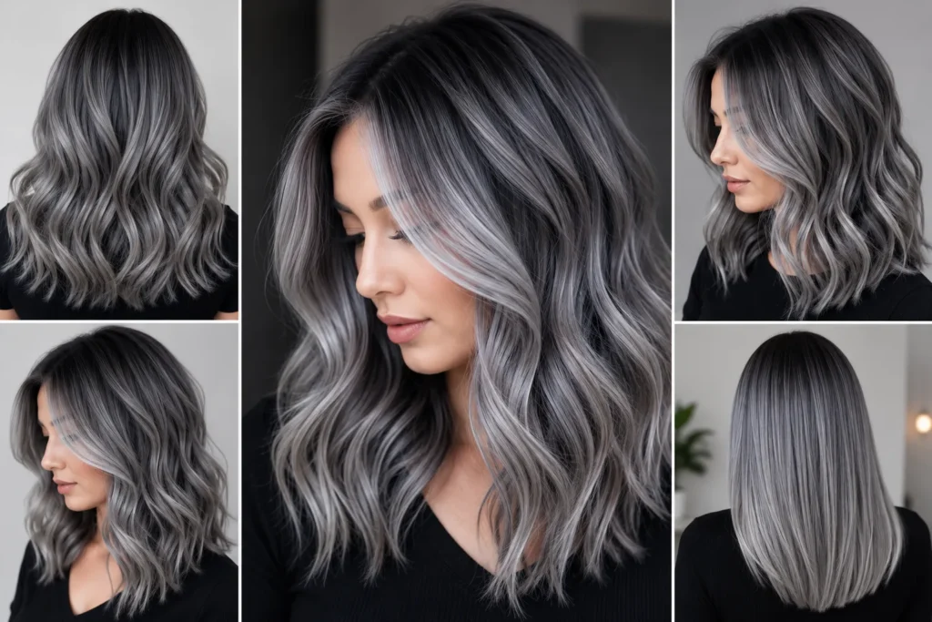Smoky Pewter Tones hair