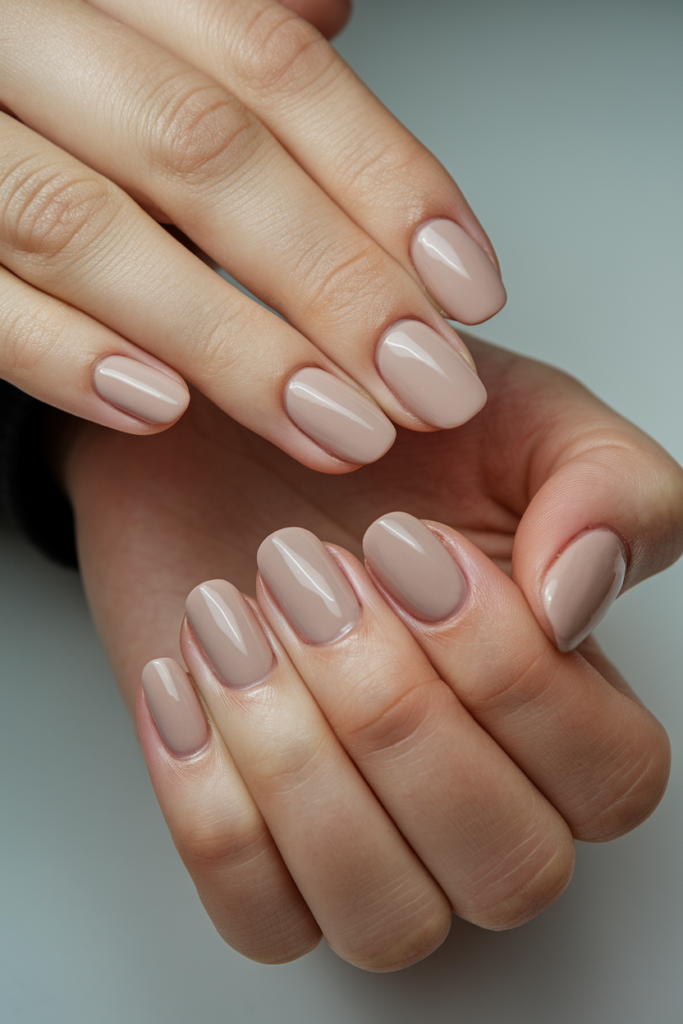classic nude minimalist manicure